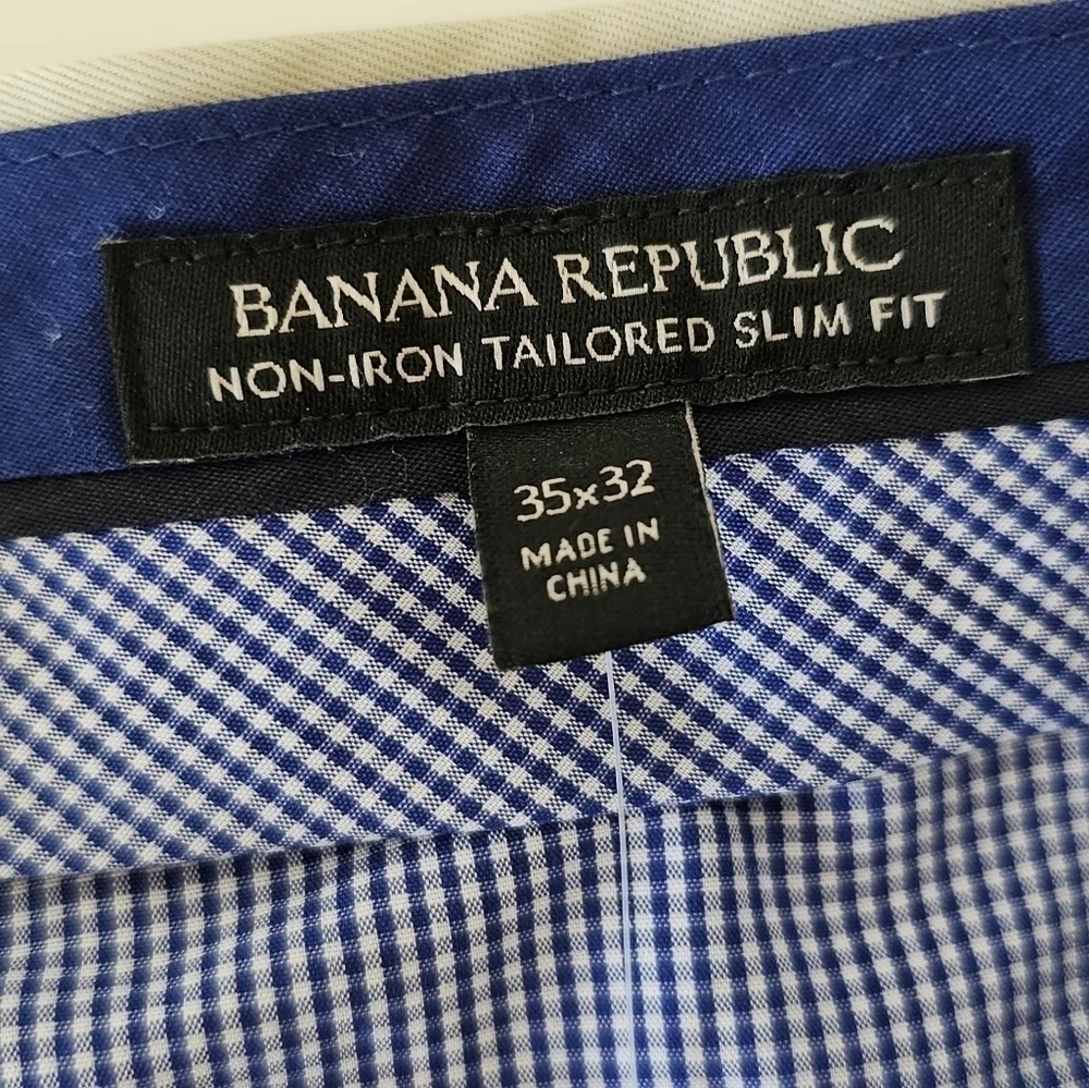 Banana Republic Men'sTailored Slim Fit No Iron Chino Pants 35x32 nWT